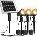 Outdoor lights with solar cells