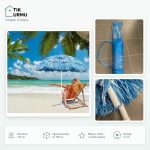 Paplūdimio skėtis ∅150 cm 12vnt. (7€/1vnt.)