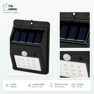 Led lempa su jutikliu 20vnt. (4€/1vnt.)